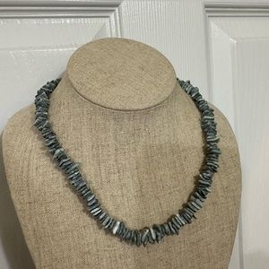Gray rock necklace